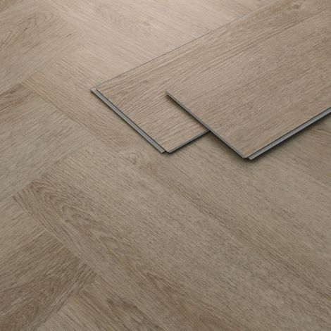 ML-Design Suelo Vinílico de PVC 3.12m² Color Marrón Roble Oscuro 40x Planchas de Vinilo Sistema Click 61x12,8cm, Grosor 4,2mm Láminas Efecto Madera Espiga Antideslizante Impermeable Fácil Instalación (1/5)