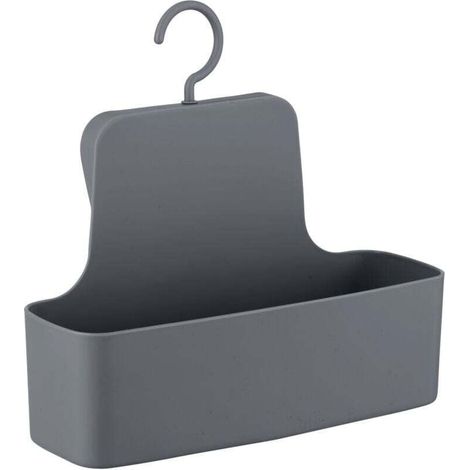 Panier de douche à suspendre Barcelona, Etagère de douche à suspendre, Plastique sans BPA, 26x24x9 cm, anthracite (1/4)