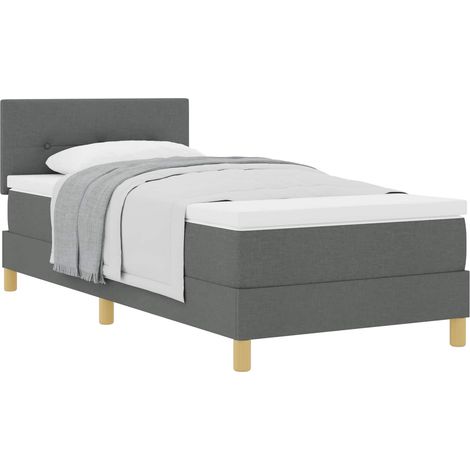 Maison Exclusive - Boxspringbett mit Kissen Dunkelgrau 80 x 200 c
