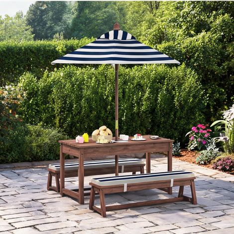Ensemble table et chaises enfant en bois de sapin 89 x 44 x 50 cm (1/5)