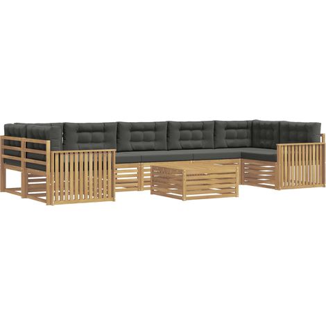 Ensemble de canapés d'extérieur 8 pc Blanc et anthracite vidaXL (1/5)