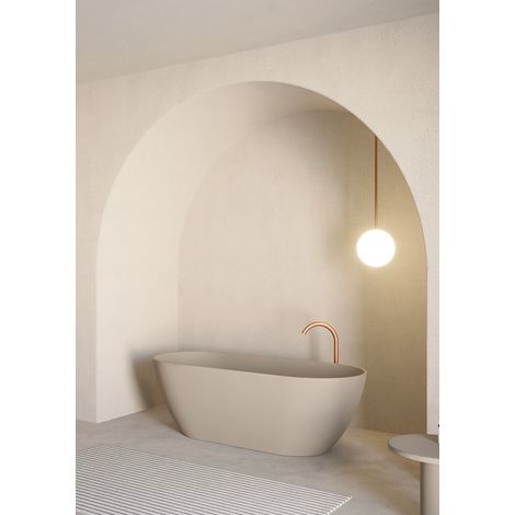 RIHO Bilbao bañera exenta, SOLIDSurface, Pebble Grey, B118001106 (1/2)