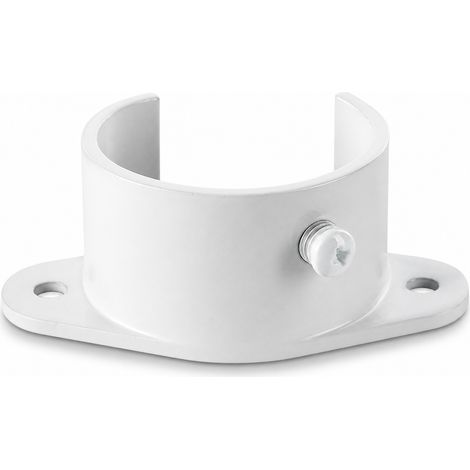 Support Tringle 4 Inox pour Penderie Blanc Diamètre 33 mm (1/5)