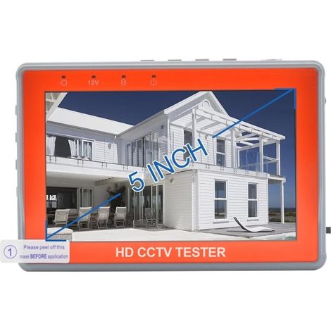 Testeur de vidéosurveillance prenant en charge la caméra IP Testeur De Caméra De Sécurité CCTV 8MP 4K, Moniteur LCD TFT 5 Pouces For 4 En 1 TVI AHD CVI, Testeur De Caméra De Sécurité Analogique, Test (1/5)