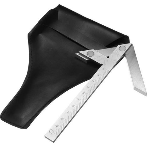 Équerre de centrage en acier au carbone de 15 cm (4 pouces), règle de centrage et compas (1/4)