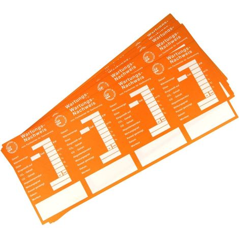 Simplex Autocollants d'inspection pour combustion au gaz 75 x 120 mm (jaune)