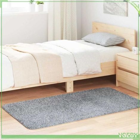 4102818 Tapis shaggy à poils longs NAVARRA gris clair 80x150 cm (1/5)