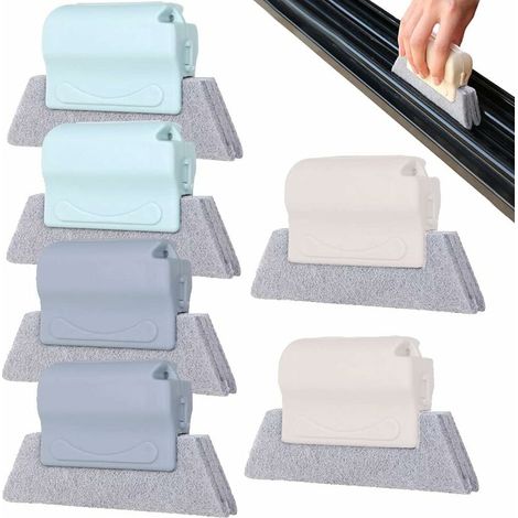 Brosse de Nettoyage de Rainure Magique Brosse de Nettoyage de Fenêtre Créative Brosse Utilisé pour Nettoyage Coins Cuisines Vitres 6 Pièces (1/4)