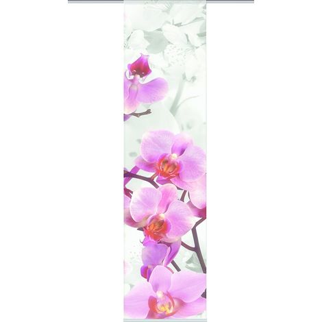 Home Fashion Blossom Tenda a Pannello, Poliestere, Rosa, 245 x 60 cm (1/4)