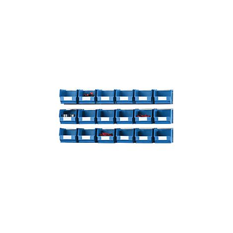 Juego de rieles para enganchar cajas visualizables  3 rieles 