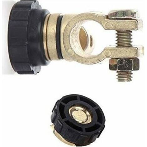 Coupe-batterie rotatif à 360 degrés – Alliage de zinc plaqué laiton – Pour batteries Top Post 15-17 mm – 2 pièces (1/5)