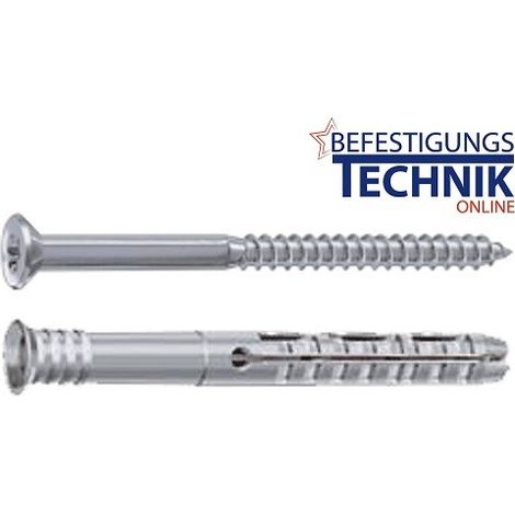 10x120mm Universal Rahmendübel Fassadendübel Schwerlastdübel mit Senkkopf TX40 verzinkt ETA-07"-"EN11917