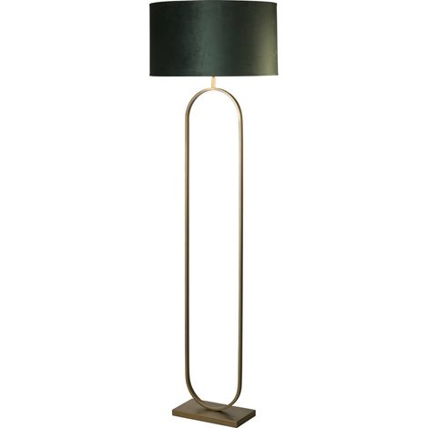 Searchlight Modish Lampadaire en bronze, abat-jour vert, 1 x E27 (1/5)