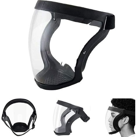 Maschera super protettiva - Maschera integrale, maschera trasparente resistente, maschera trasparente, maschera HD antiappannamento riutilizzabile - Occhiali tecnici antiappannamento e antivento per a (1/5)