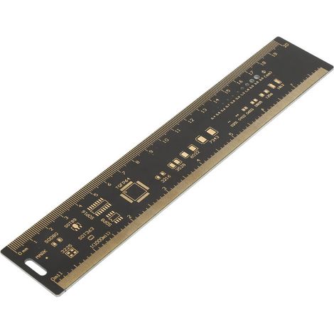 Règle Pcb - Guide De Mesure 20cm - Outil Pour Ingénieurs Électronique - Échelle Métrique Et Impériale (1/5)