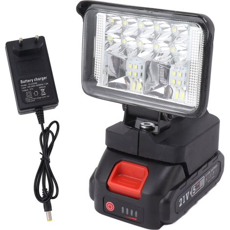 Lampe de Travail LED Super Lumineuse, 1500mAh, Tête Rotative, Pliable, Étanche IP65, Projecteur LED pour Extérieur, 100-240V, Prise EU (1/5)