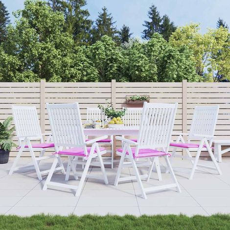 Gartenstuhl-Kissen 6 Stk. Rosa 50x50x3 cm Stoff vidaXL (1/5)