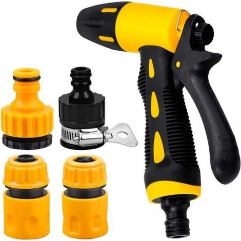 Pistolet D'Arrosage Pistolet Arrosoir Pomme D Arrosage Ensemble de Pistolet pulvérisateur pour Laver la Voiture et Les Animaux Domestiques Le Jardin Nettoyage de Trottoirdengyank (1/5)