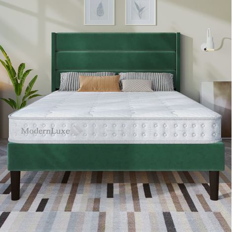 Matelas hybride ressorts ensachés et mousse froide H3, soutien orthopédique 7 zones, respirant, 140x200 cm (1/5)