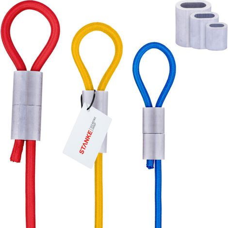Manchon tubulaire de serrage aluminium pour corde caoutchouc 8mm – Résistant à la corrosion – Lot de 10 pièces – Usage professionnel – Seilwerk Stanke (1/5)
