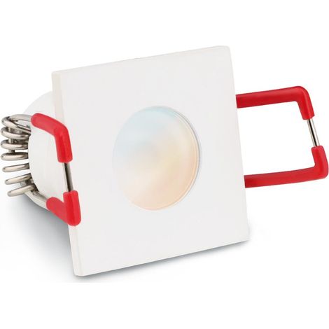 Einbaustrahler Mini Livorno eckig 3W IP65 durchverbindbar - Lichtfarbe: CCT 2700K-5500K - Farbe: weiß RAL 9016