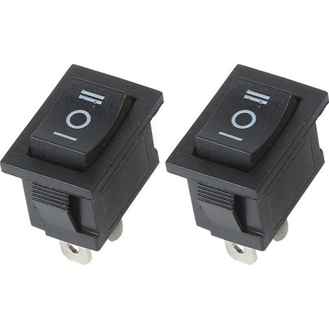 Interrupteur à bascule 3 positions On-Off-On 3 bornes 10A 125VAC couleur noire - Lot de 5 interrupteurs pour installation électrique (1/4)