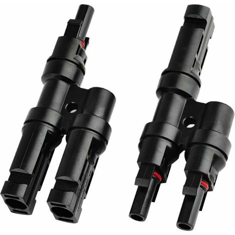 Photovoltaic Solar Panel Connector, PV Connector, T/Y Branch Connector, Cable Splitter, for Parallel Connection between Solar Panels (1/4)