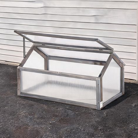 Serre de jardin grau en tannenholz Kunststoff 90 x 52 x 49,5 cm (1/5)
