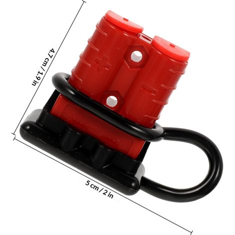 eur de Batterie Rouge 4pcs Raccord Rapide en PC et Caoutchouc pour Connexion Stable et Structure Solide Compatible Treuils et Véhicules (1/5)