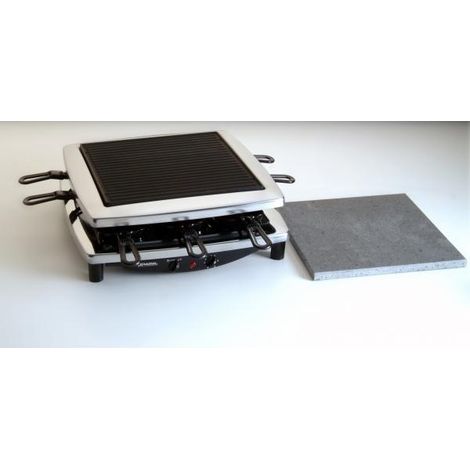 Steba RC 3 Plus Chrom Raclette, Grill e Pietra Riscaldante da 1450 W - Modello Gourmet RC 3 Plus in Edizione Speciale in Italiano (1/4)