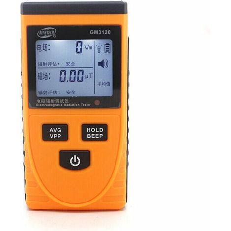 Détecteur de rayonnement électromagnétique, Compteur EMF Dosimètre de détecteur de Radiation de Champ électromagnétique GM3120 Digital LCD Testeur de testeur,63.631125.8(mm) (1/5)