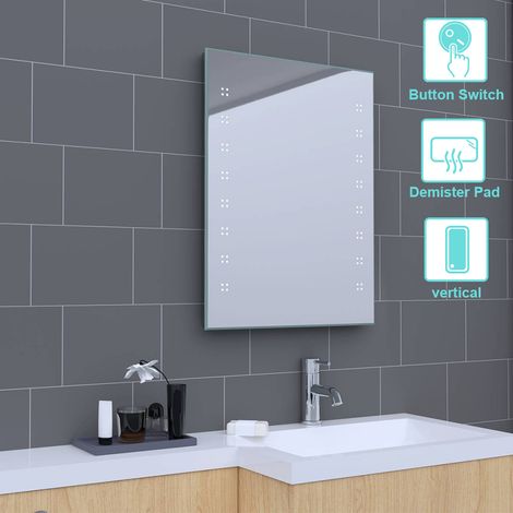 600 x 800mm Bathroom Illuminated LED Mirror with Demister(Type E) (1/2)