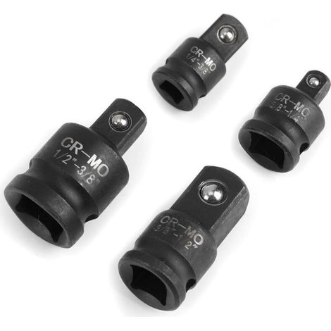 Adaptateur douille 1/4' à 3/8' et 3/8' à 1/2' – Acier chrome-molybdène – Pour clés dynamométriques et perceuses – Flexibilité maximale (1/5)