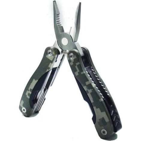 Pince Universelle Multifonction 12 En 1, Coupe-câble, Ouvre-bouteille, Tournevis 3-6-8 Mm, Lime De Camouflage