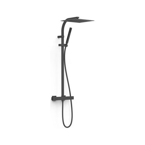 Colonne de douche thermostatique 2 voies Noir mat - TRES 19039308NM