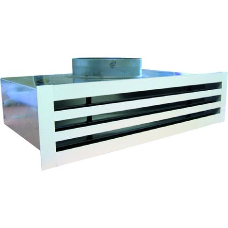 Diffuseur linéaire à 3 fentes réglables, plenum isolé, blanc, longueur 535 mm S&P (UNELVENT) 853245