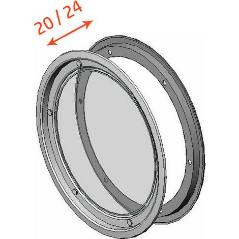 4M – Hublot rond 310 mm à visser noir – 1 vitre pour porte 22 à 24 mm – Installation facile avec 6 vis incluses (1/3)