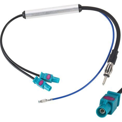 Lntyq Adaptateur d'antenne d'autoradio, Adaptateur d'antenne Double Fakra Z vers DIN pour récepteur d'autoradio/unité de tête GPS (1/5)