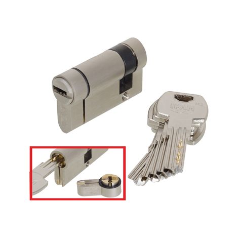 Demi cylindre f6s+ anti-arrachement - Modele : Varié - B : 10 - A : 30 - Long : E30 x 10 - IFAM (1/2)