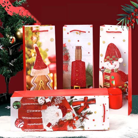 8-teiliges Set Kraftpapiertüten, Geschenktüten für Weihnachten, Adventskalendertüten, wiederbefüllbare Verpackungen für Neuheiten, Festtagsgeschenke, Süßigkeiten, Schokoladenkekse, 35 × 12 × 9 cm (1/4)
