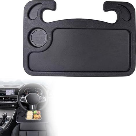 Allecto Plus - Soporte multifuncional para volante de coche - Mesa de escritorio portátil para portátil - Negro - Alta calidad (1/5)
