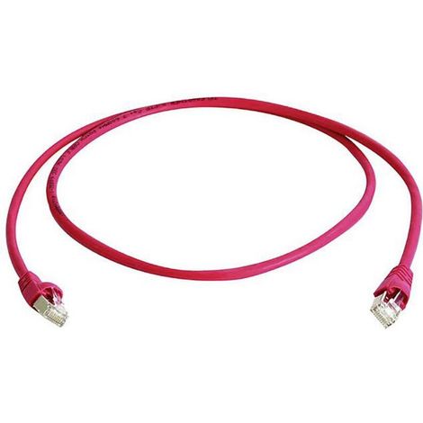 Câble de raccordement réseau informatique RJ45 100008030 CAT 6a S/FTP rouge 0.25 m S371731