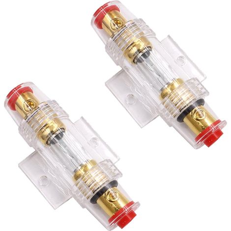 Aougo – Porte-fusible étanche 60A – Lot de 2 pièces – Résistant aux chocs – Pour circuits audio de voiture – Tube PVC avec double étanchéité (1/5)