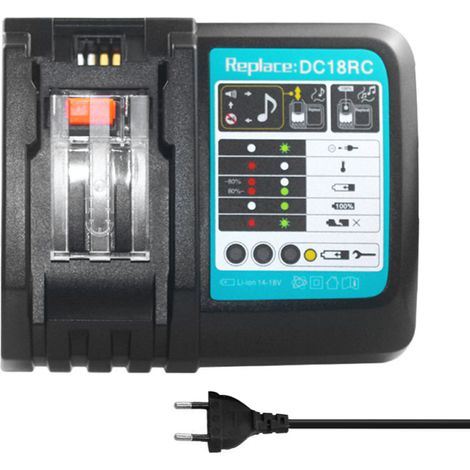 Carcasa de repuesto moldeada por inyección para cargador de baterías de litio, compatible con baterías Makita de 14,4 V a 18 V. Voltaje de entrada universal de 100 a 240 V. (1/5)