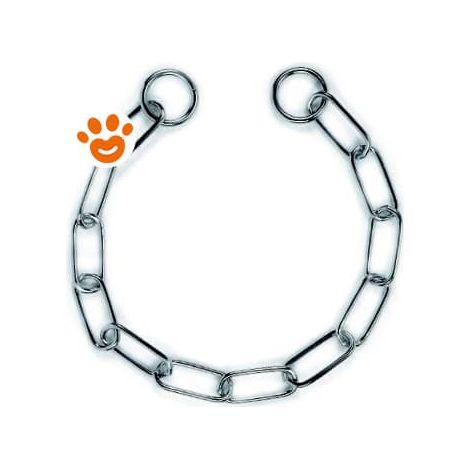 Leopet Dog Collare a Strangolo a Catena con Anelli Lunghi - 55x3 cm - Accessori