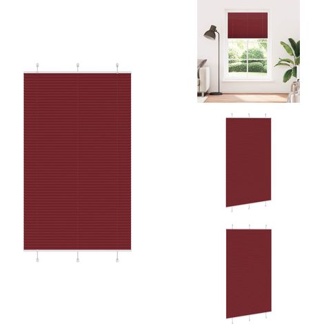 Plissee Bordeauxrot 115x200 cm Stoffbreite 114,4 cm Polyester - Plissee - Plissees - Faltrollo - Jalousie (1/5)