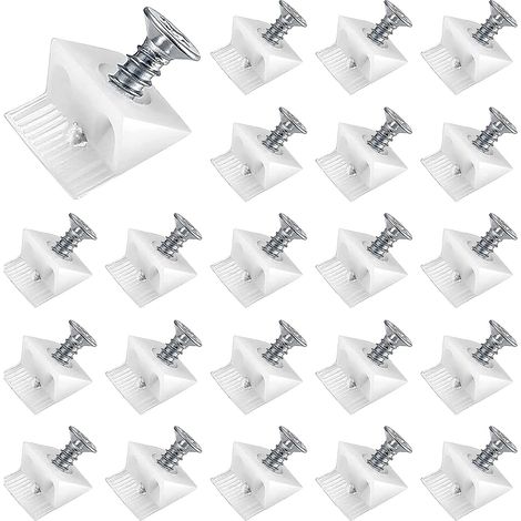 Renfort fond tiroir : 100 cales plastique + vis pour stabiliser panneaux déformés (1/4)