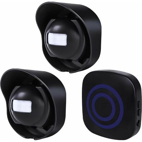 [Días franceses] Alarma inalámbrica multifuncional para entrada de vehículos, alarma con sensor de movimiento exterior resistente al agua, 1 receptor, 2 transmisores (1/5)