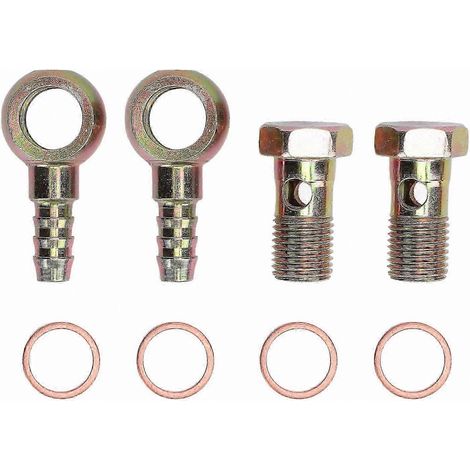Kit de raccords banjo en acier inoxydable pour tuyau de liquide de refroidissement de 9 à 10 mm de diamètre intérieur, filetage M14 x 1,5 mm (1/5)