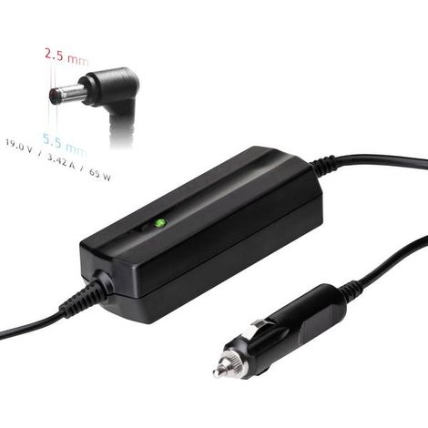 Adattatore di alimentazione per auto Akyga AK-ND-31 per laptop HP Asus 19V 3.42A 65W 5.5 x 2.5 mm